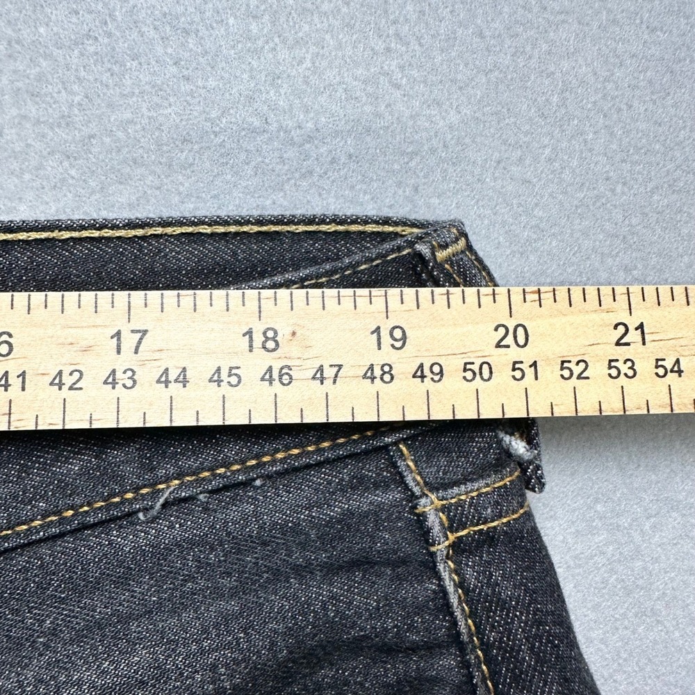 Levis 501 Original Fit Jeans Mens 40x30 Black Dark Wash Straight Leg Denim - Picture 5 of 8